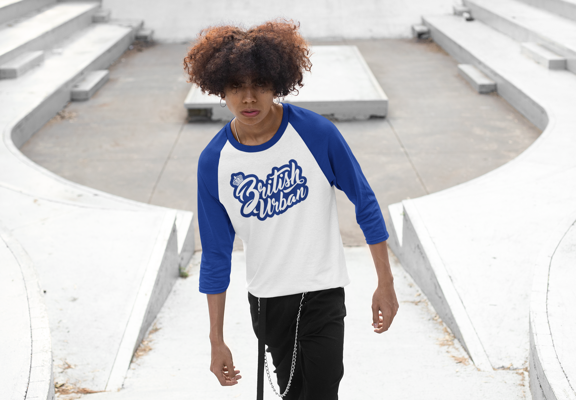 BU Royal 3/4 Sleeve Unisex Tee